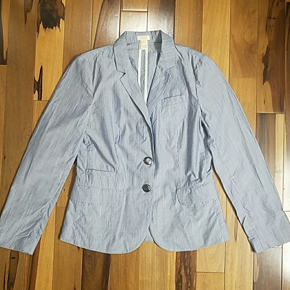 🌟J. Crew Blue / White Striped Blazer